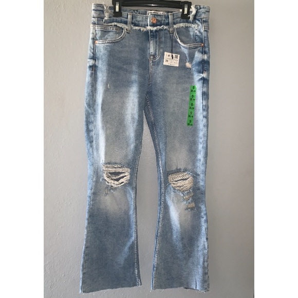 Zara Denim - Zara Distressed Flare Jeans